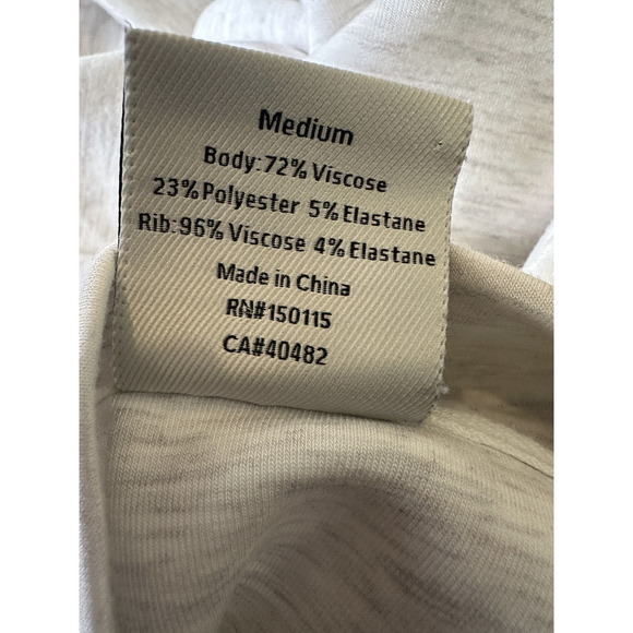 Varley Betsy Sweat Doublesoft Oversized Cowl Neck Sweatshirt Ivory Marl Medium - Picture 12 of 16